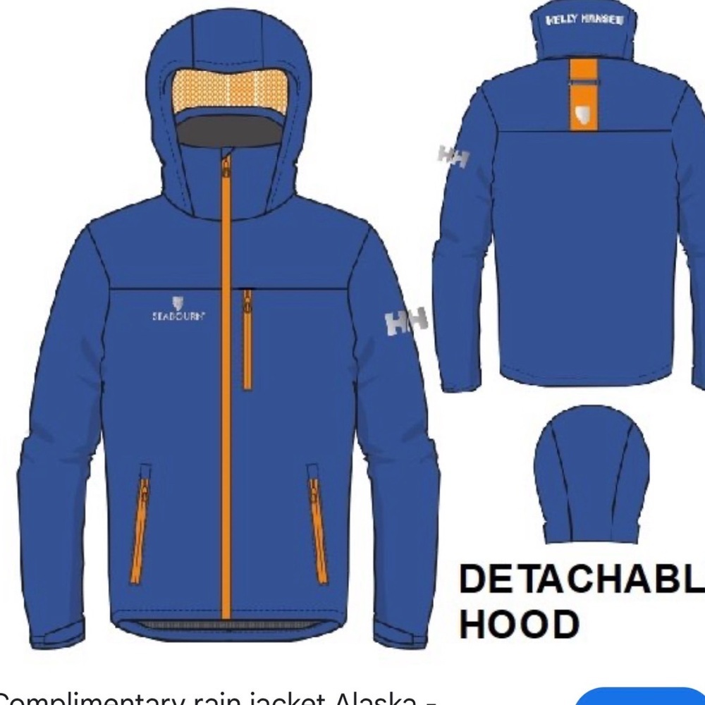 New Helly Hansen Jacket Women's Regular
L Blue Orange Hooded Seabourn
Alaska - Picture 2 of 7